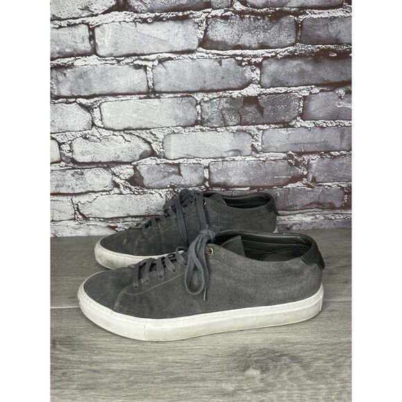 Goodman Brand Edge Charcoal Suede Casual Lace Low Top Sneakers Men Sz 42EU/9M US - Picture 15 of 16